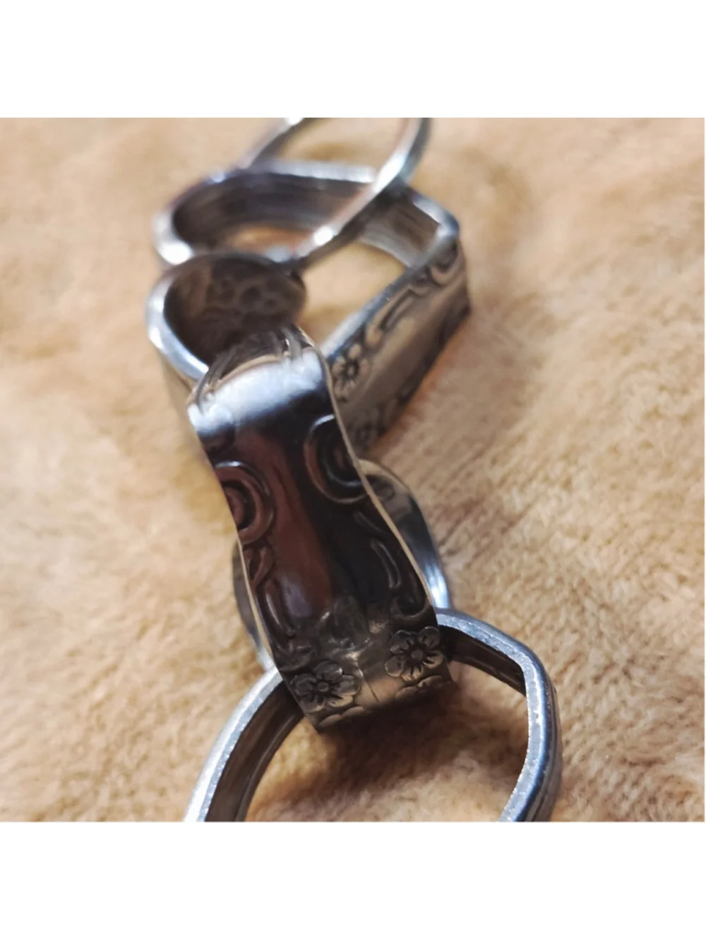 Triple heart Keychain Silverwear Accessory Handmade
